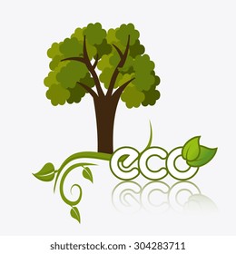 Green Ecology design, vector illustration eps 10.