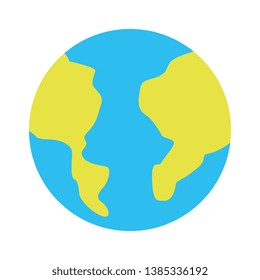 Green ecology earth world cartoon isolated vector digital image illustration