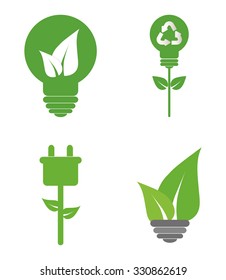 Green ecology energy design, vector illustration graphic