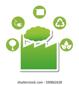 Green ecology energy design, vector illustration graphic