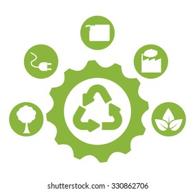 Green ecology energy design, vector illustration graphic