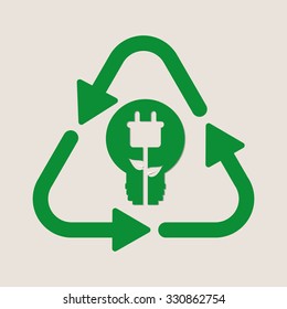 Green ecology energy design, vector illustration graphic