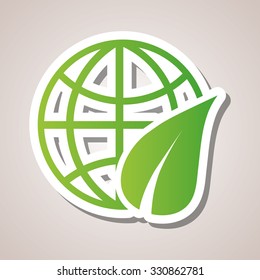 Green ecology energy design, vector illustration graphic
