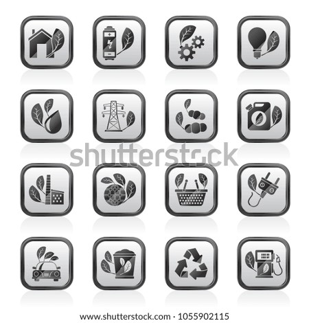Green, Ecology and environment icons - vector icon set
