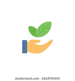 design de ícone plano ecologia verde