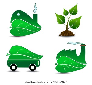 Green Ecology Icon Set One