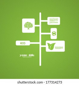 Green ecology infographic vector signs an diagram