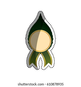 Green ecology label icon vector illustration graphic design