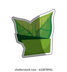 Green ecology label icon vector illustration graphic design