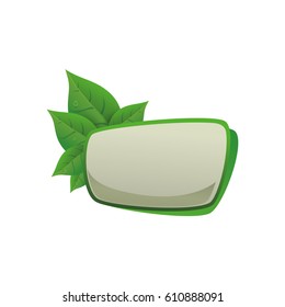 Green ecology label icon vector illustration graphic design