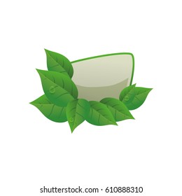 Green ecology label icon vector illustration graphic design
