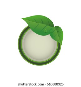 Green ecology label icon vector illustration graphic design