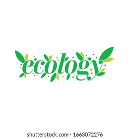 green ecology logo on white background