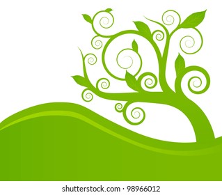 Green ecology plant  environment vector background concept