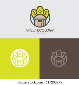 Green Ecology Residence vector Logo