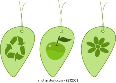 green ecology tags,vector
