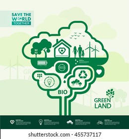 Green Ecology vector