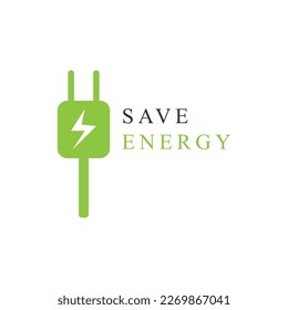 Green ecology vector energy saving technology nature concept and energy saving creative idea concept