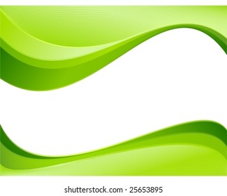 Green ecology wave background template. Abstract background great for spring, nature, or eco themes.