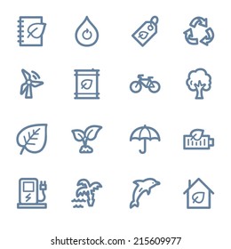 Green ecology web icons set