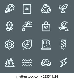 Green ecology web icons set