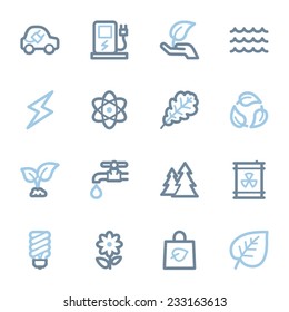 Green ecology web icons set