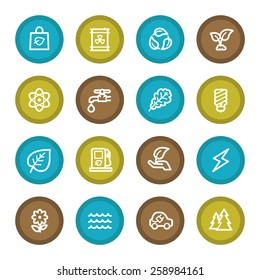 Green ecology web icons set