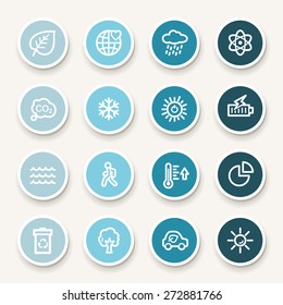 Green ecology web icons set