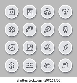 Conjunto de iconos de la web de ecología verde