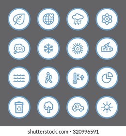 Conjunto de iconos de la web de ecología verde
