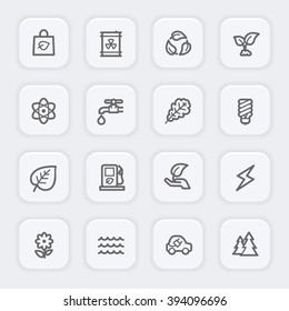 Green ecology web icons set