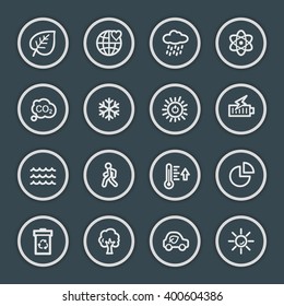 Green ecology web icons set