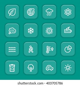 Green ecology web icons set