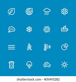 Conjunto de iconos de la web de ecología verde