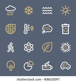 Green Ecology Web Icons Set Stock Vector (Royalty Free) 408633097 ...