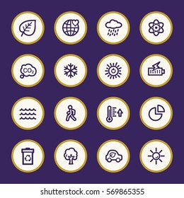 Green ecology web icons set