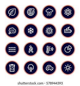 Green ecology web icons set
