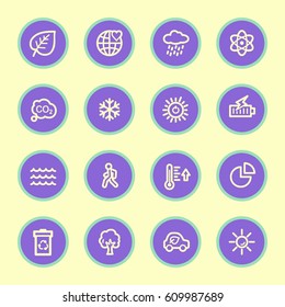 Green ecology web icons set