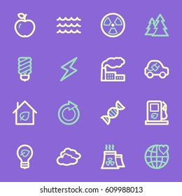 Green ecology web icons set