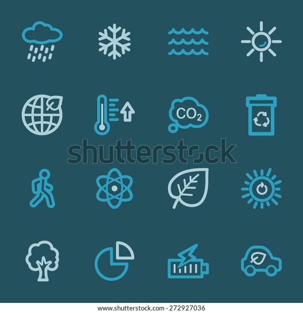 Green ecology web icons\
set