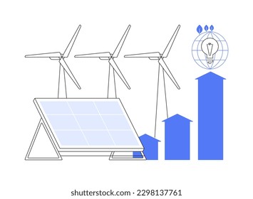 Green economy abstract concept vector illustration. Low carbon global economy, sustainable development, green education, global economic growth, bio circular, climate resilient abstract metaphor.