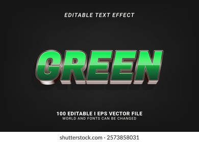 Green Editable Text Effect Design