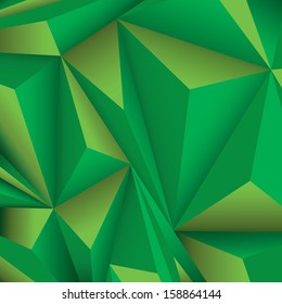 Green edition of a scalable eps10 abstract geometric 3d triangle design  background composition  for universal use