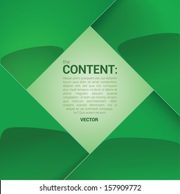 Green  edition of a shiny scalable eps10 format square framed vector text field with custom/adjustable background element for universal use 