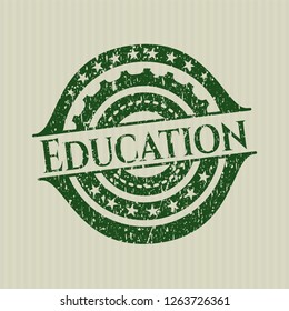Green Education distressed rubber seal Green Education distressed rubber seal
