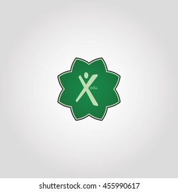 Green education logo design with background