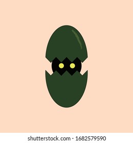 Es ist ein grünes Eiermonster.