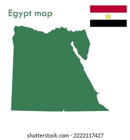 green egypt map with national flag