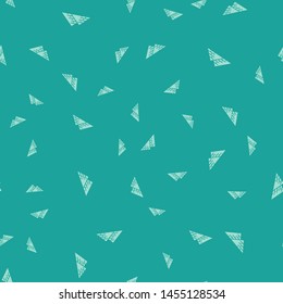 Green Egypt pyramids icon isolated seamless pattern on green background. Symbol of ancient Egypt.  Vector Illustration