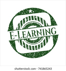 Green E-Learning distress with rubber seal texture